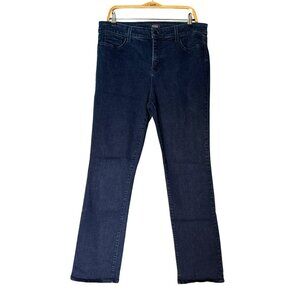 NYDJ Marilyn Straight Leg Dark Wash Stretch Denim Jeans Size 16